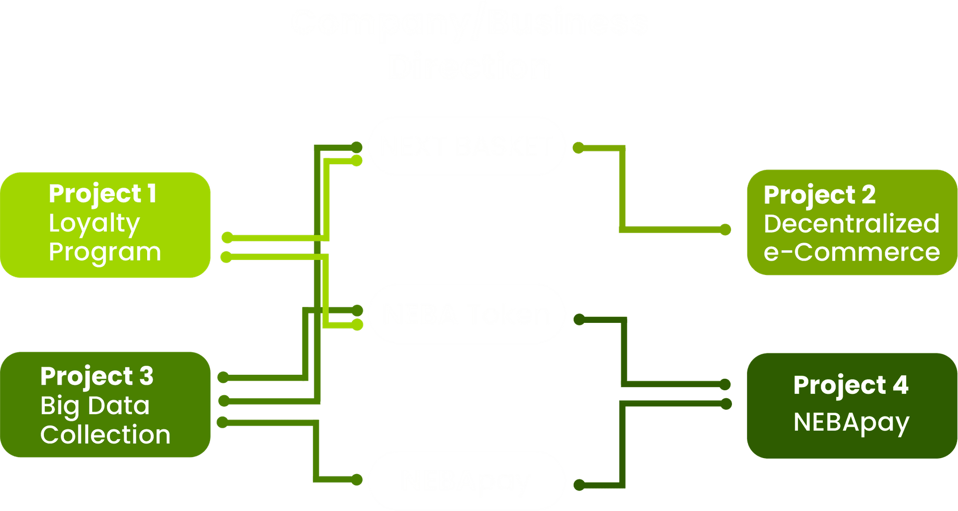 NEBA Token Business Directions Diagram