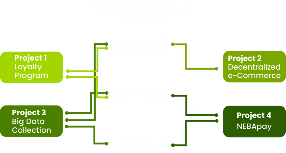 NEBA Token Business Directions Diagram